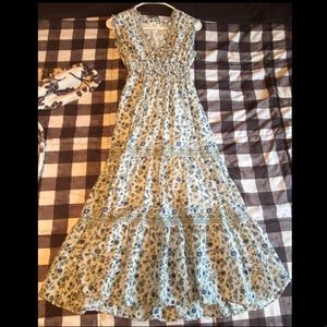 long white floral summer dress